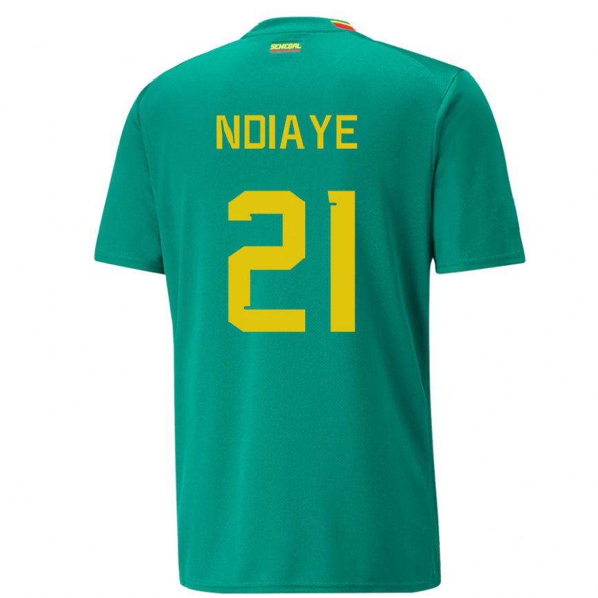 Niño Camiseta Senegal Iliman Ndiaye #21 Verde 2ª Equipación 22-24