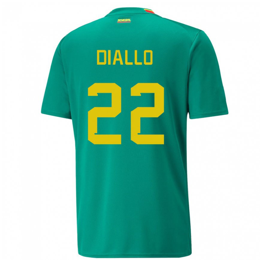 Niño Camiseta Senegal Abdou Diallo #22 Verde 2ª Equipación 22-24