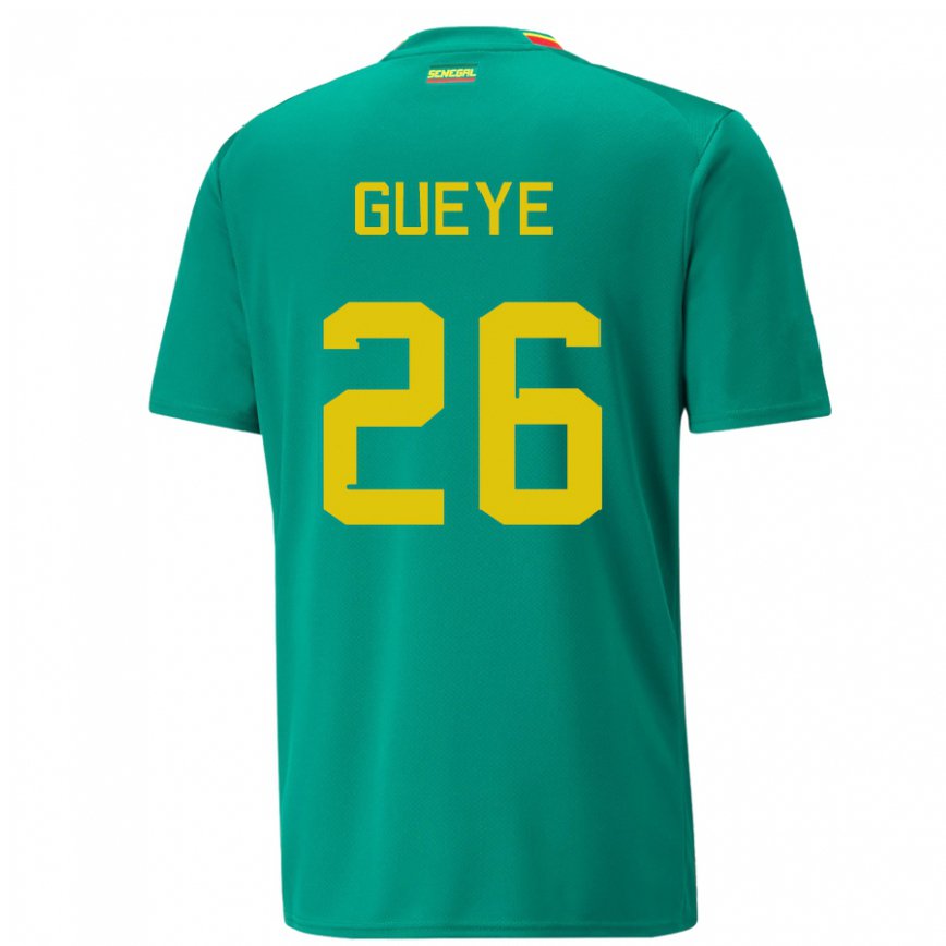 Niño Camiseta Senegal Pape Gueye #26 Verde 2ª Equipación 22-24