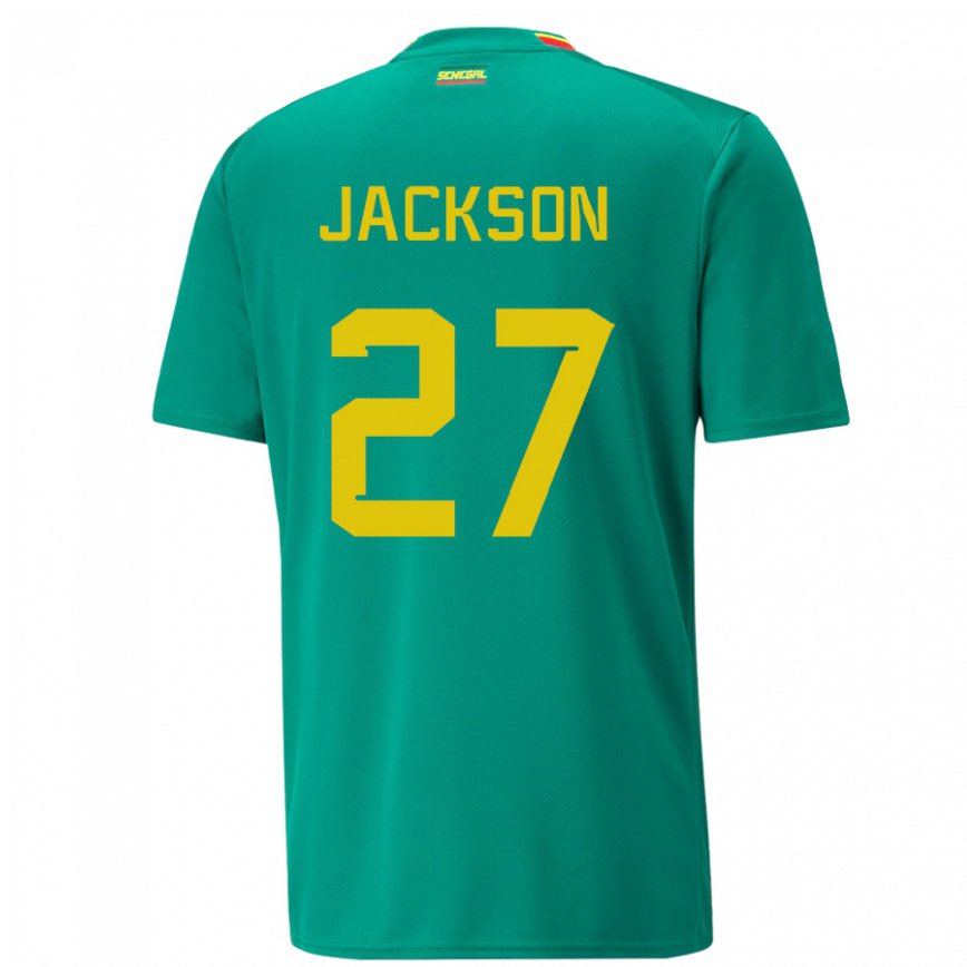 Niño Camiseta Senegal Nicolas Jackson #27 Verde 2ª Equipación 22-24