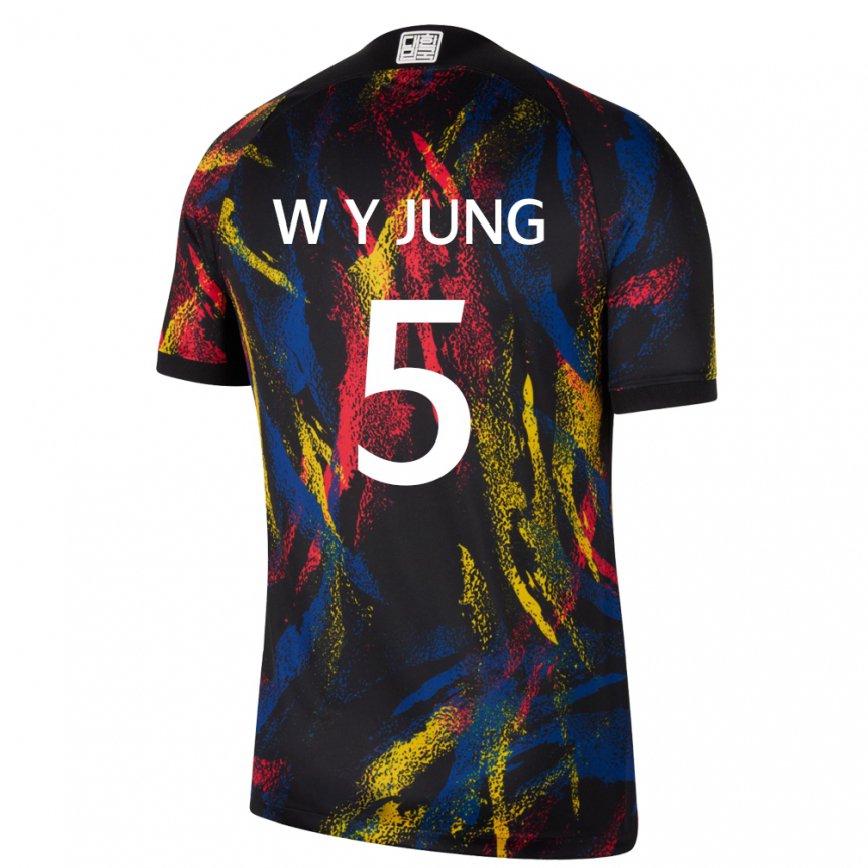 Niño Camiseta Corea Del Sur Woo-young Jung #5 Multicolores 2ª Equipación 22-24