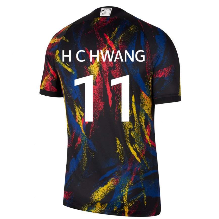 Niño Camiseta Corea Del Sur Hee-chan Hwang #11 Multicolores 2ª Equipación 22-24