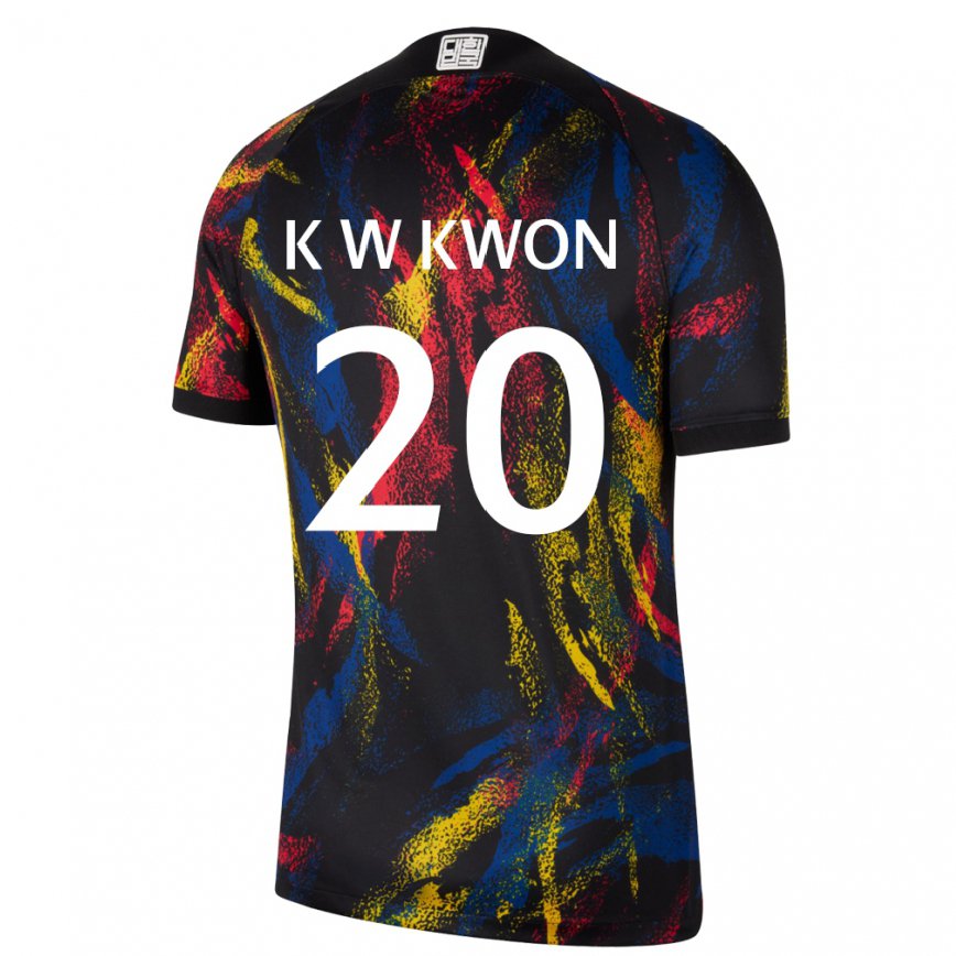 Niño Camiseta Corea Del Sur Kyung-won Kwon #20 Multicolores 2ª Equipación 22-24