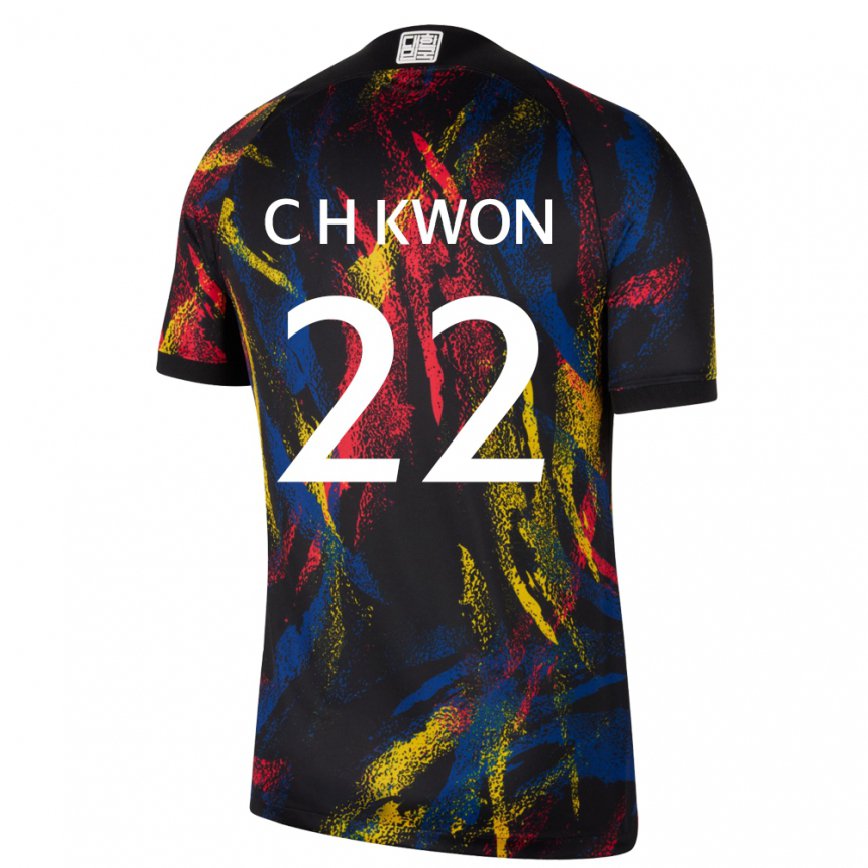 Niño Camiseta Corea Del Sur Chang-hoon Kwon #22 Multicolores 2ª Equipación 22-24