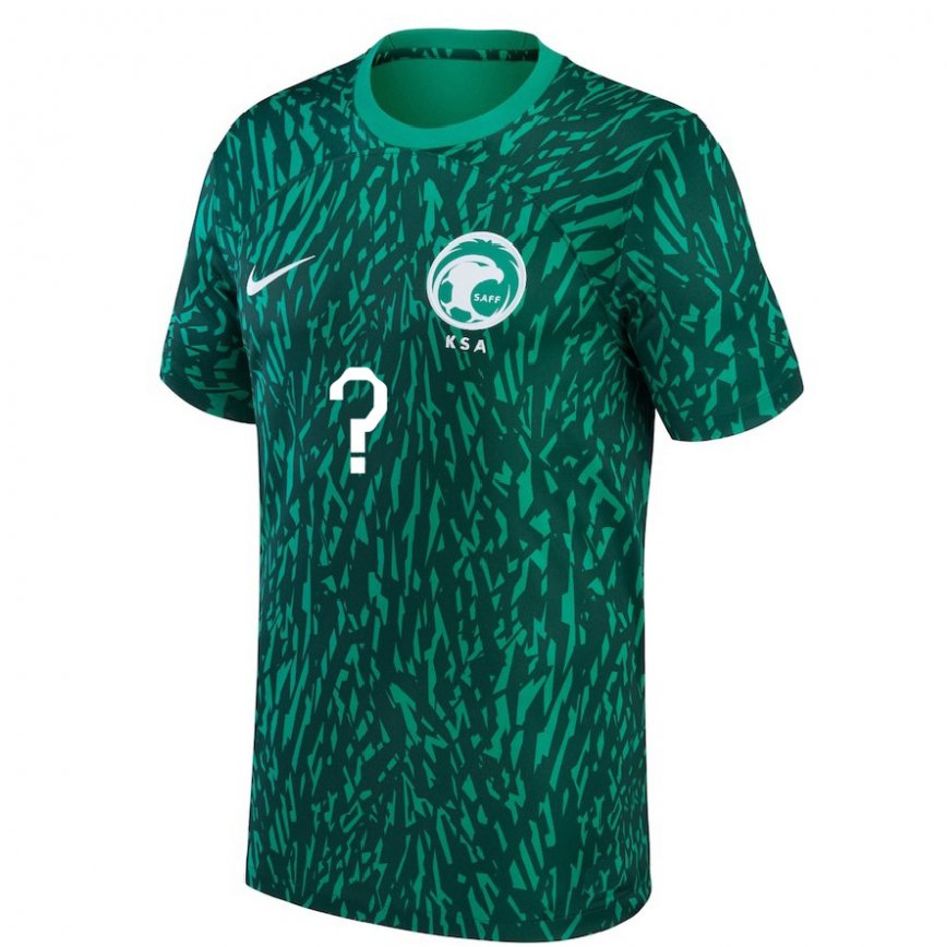 Niño Camiseta Arabia Saudita Su Nombre #0 Verde Oscuro 2ª Equipación 22-24