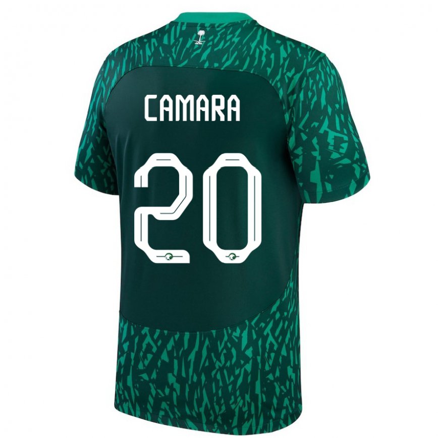 Niño Camiseta Arabia Saudita Haroune Camara #20 Verde Oscuro 2ª Equipación 22-24