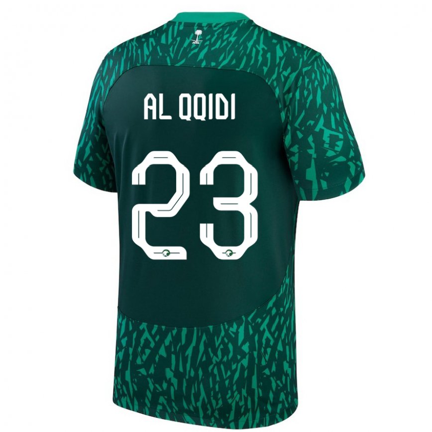 Niño Camiseta Arabia Saudita Nawaf Al Qqidi #23 Verde Oscuro 2ª Equipación 22-24