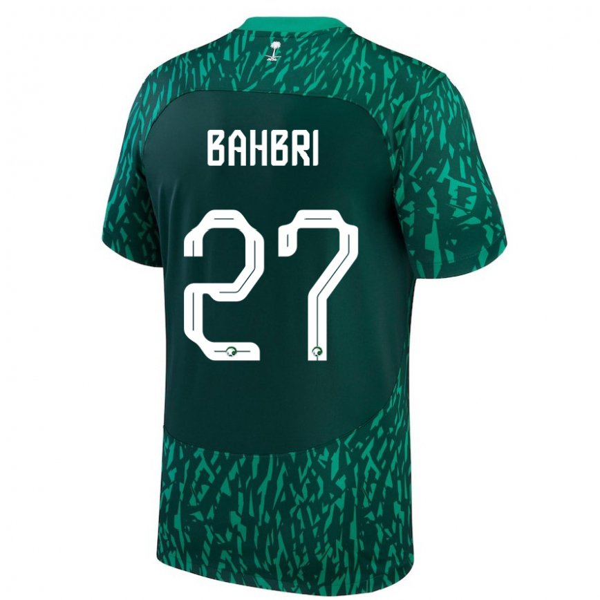 Niño Camiseta Arabia Saudita Hatan Bahbri #27 Verde Oscuro 2ª Equipación 22-24