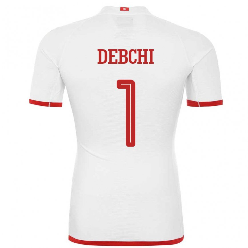 Niño Camiseta Túnez Mohamed Sedki Debchi #1 Blanco 2ª Equipación 22-24