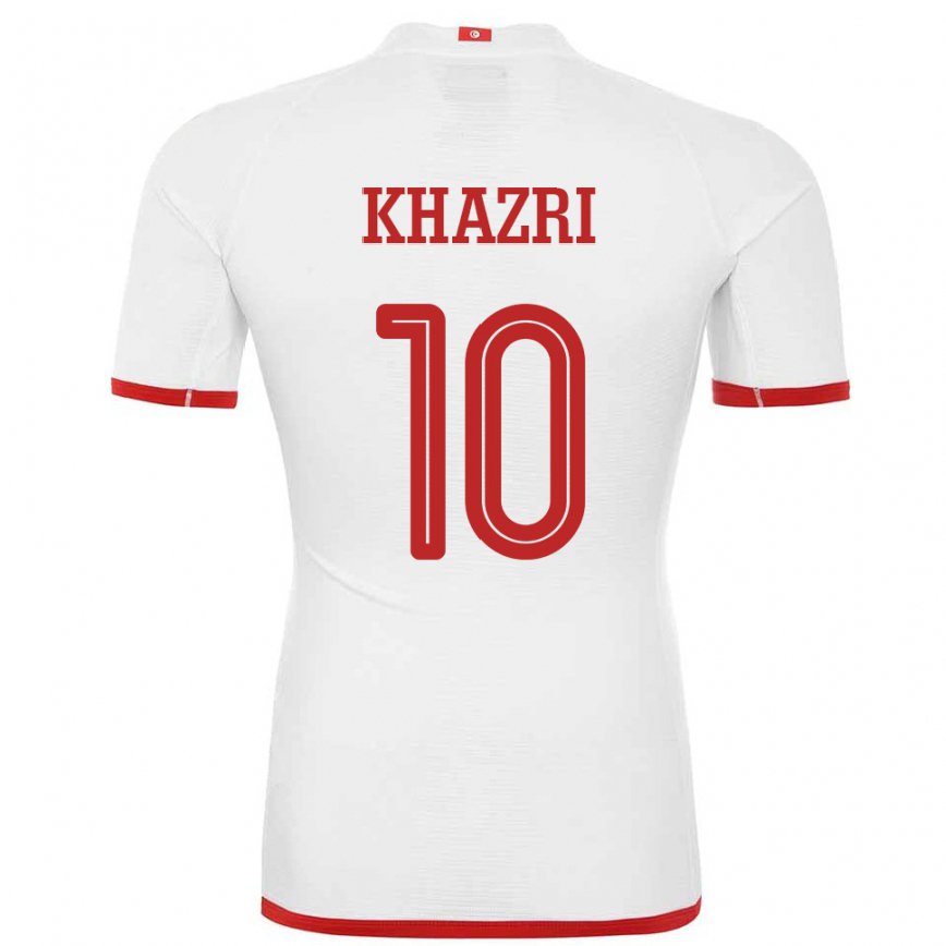 Niño Camiseta Túnez Wahbi Khazri #10 Blanco 2ª Equipación 22-24