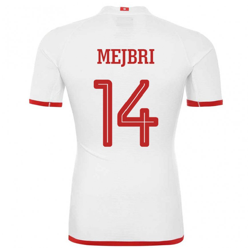 Niño Camiseta Túnez Hannibal Mejbri #14 Blanco 2ª Equipación 22-24