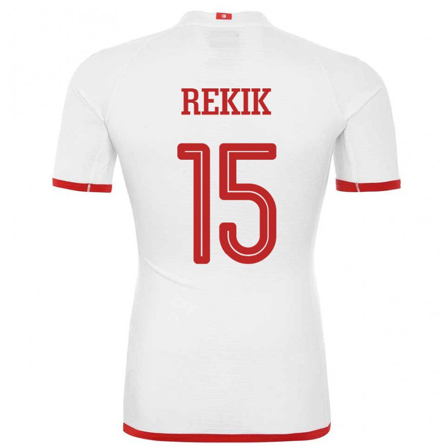 Niño Camiseta Túnez Omar Rekik #15 Blanco 2ª Equipación 22-24