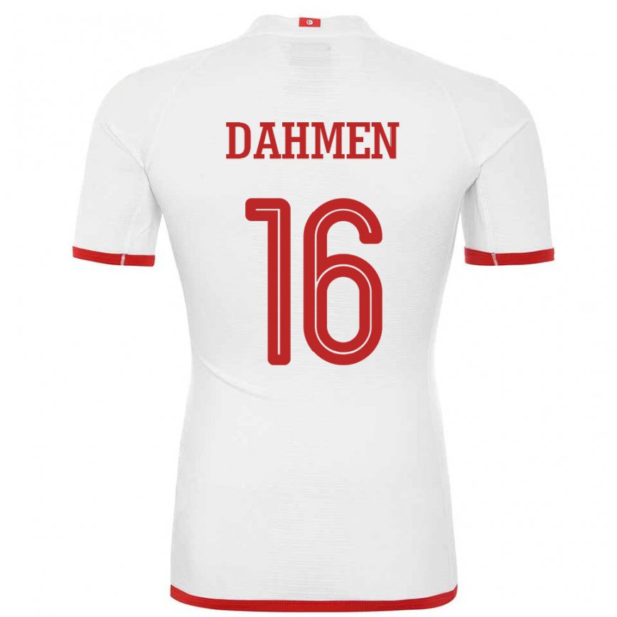 Niño Camiseta Túnez Aymen Dahmen #16 Blanco 2ª Equipación 22-24