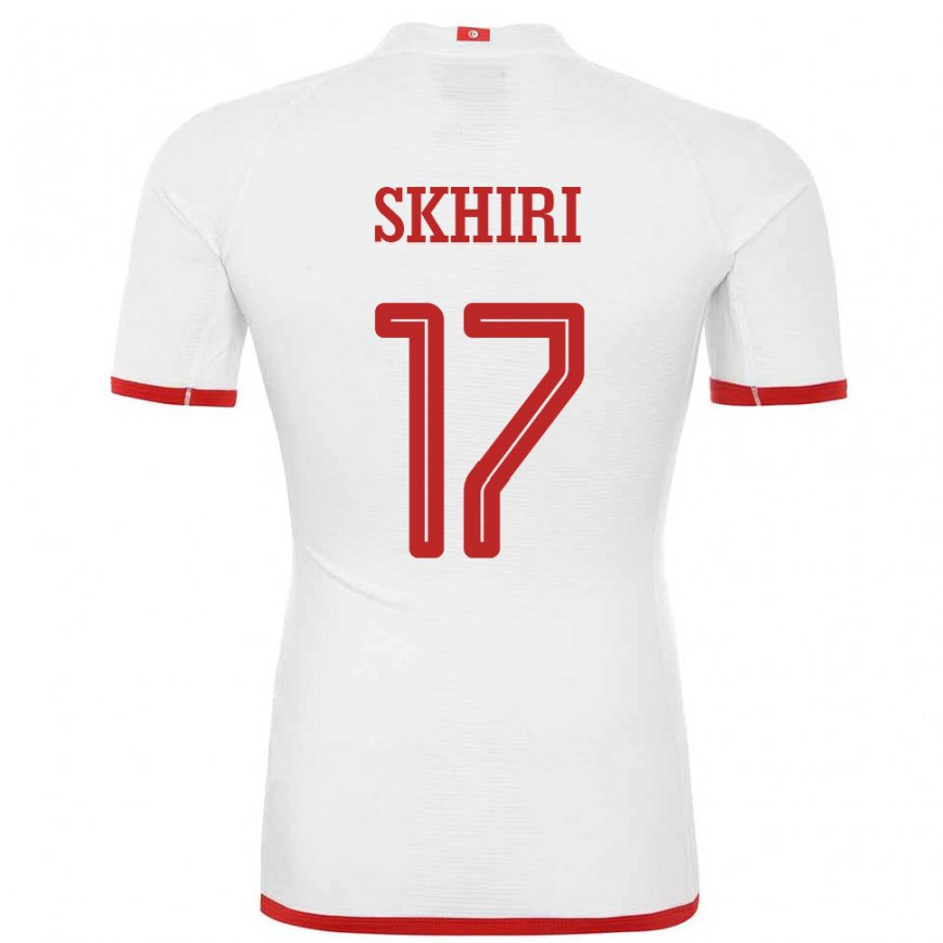 Niño Camiseta Túnez Ellyes Skhiri #17 Blanco 2ª Equipación 22-24