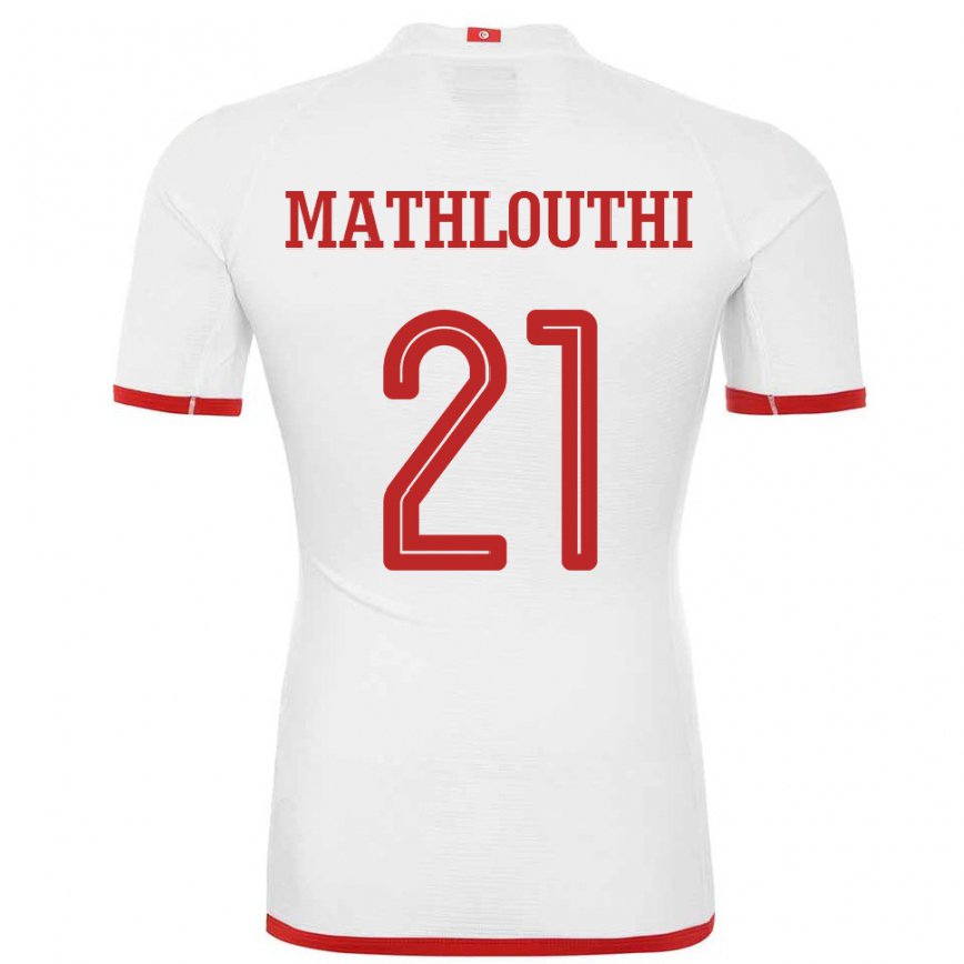 Niño Camiseta Túnez Hamza Mathlouthi #21 Blanco 2ª Equipación 22-24