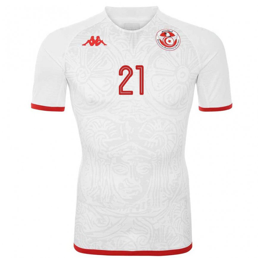 Niño Camiseta Túnez Hamza Mathlouthi #21 Blanco 2ª Equipación 22-24