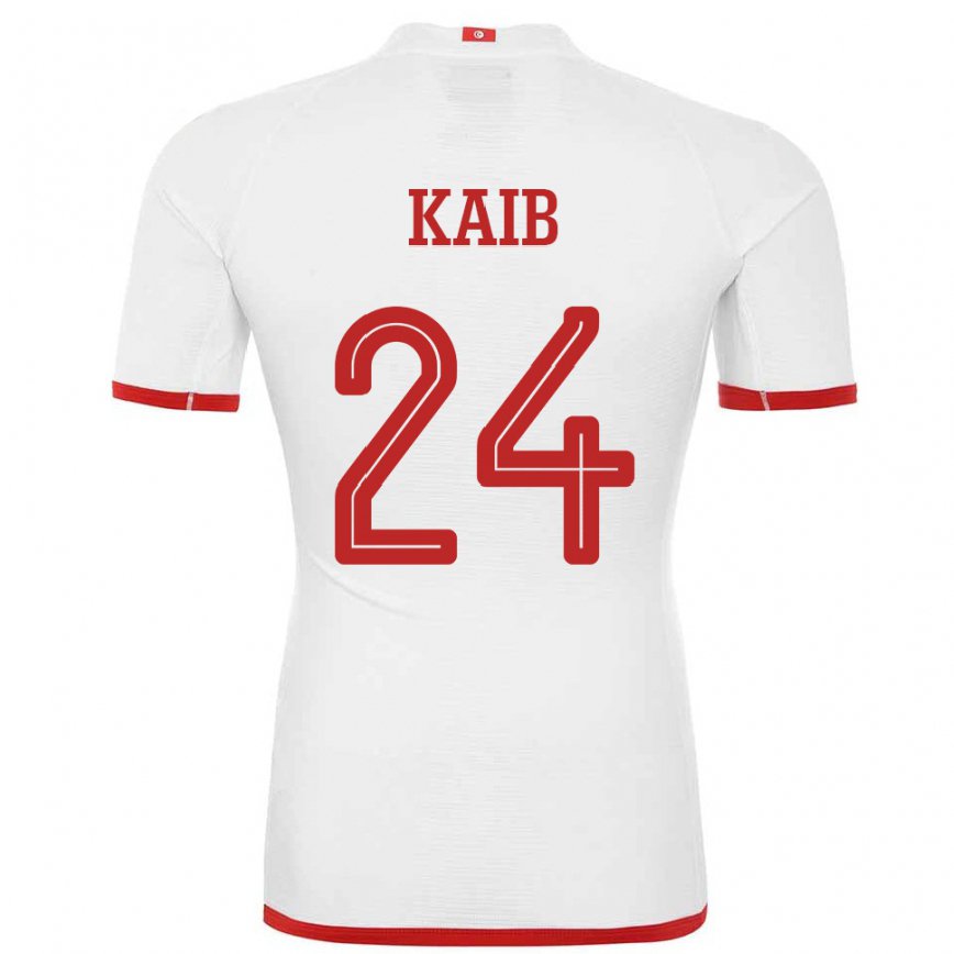 Niño Camiseta Túnez Rami Kaib #24 Blanco 2ª Equipación 22-24