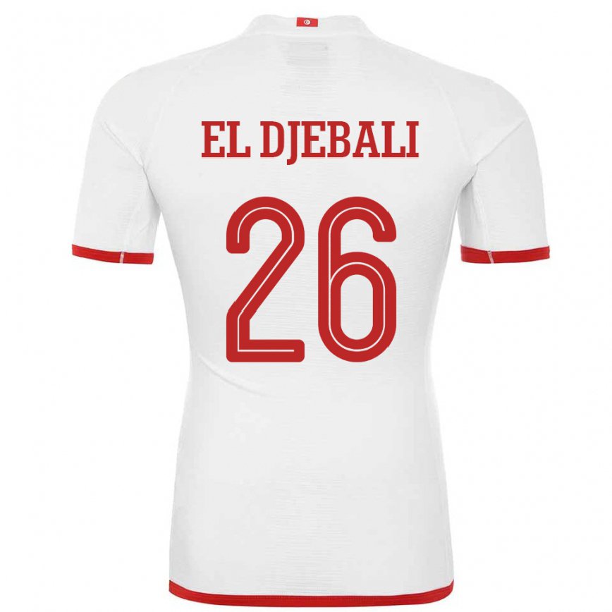 Niño Camiseta Túnez Chaim El Djebali #26 Blanco 2ª Equipación 22-24