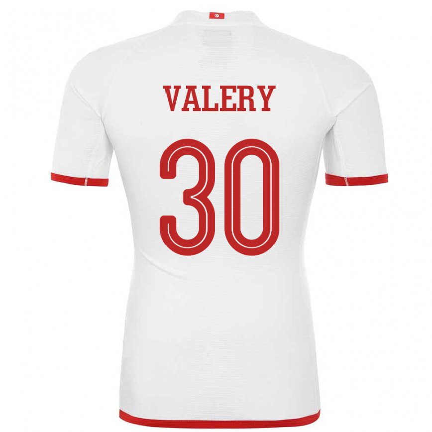 Niño Camiseta Túnez Yann Valery #30 Blanco 2ª Equipación 22-24