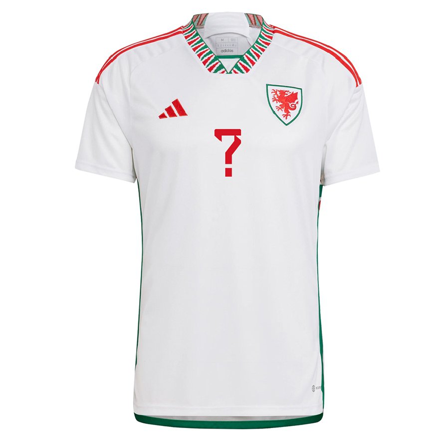 Niño Camiseta Gales Su Nombre #0 Blanco 2ª Equipación 22-24