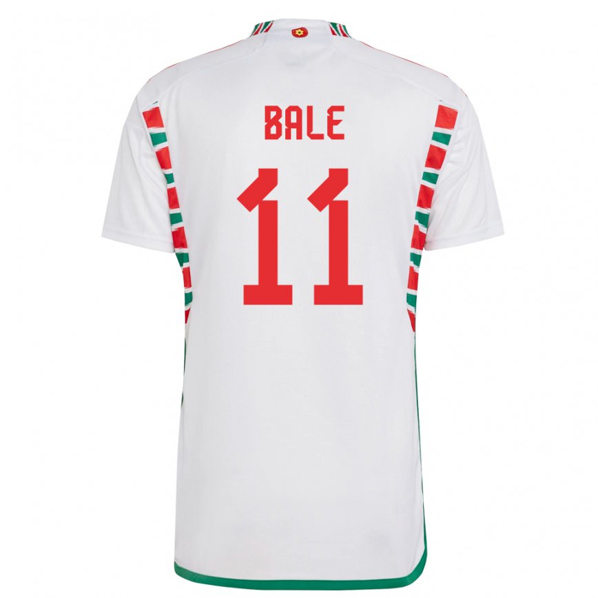 Niño Camiseta Gales Gareth Bale #11 Blanco 2ª Equipación 22-24