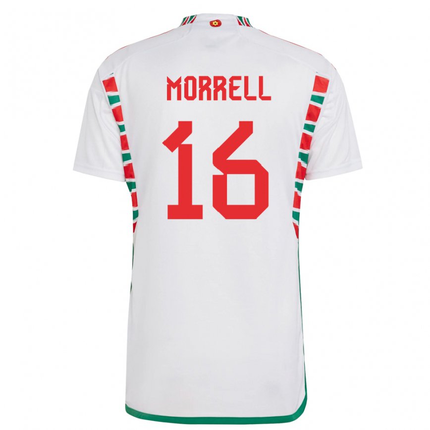 Niño Camiseta Gales Joe Morrell #16 Blanco 2ª Equipación 22-24