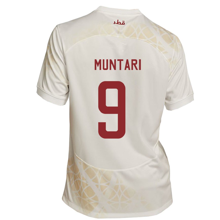 Niño Camiseta Catar Mohammed Muntari #9 Beis Dorado 2ª Equipación 22-24