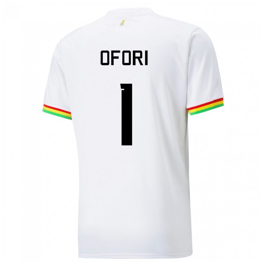 Hombre Camiseta Ghana Richard Ofori #1 Blanco 1ª Equipación 22-24