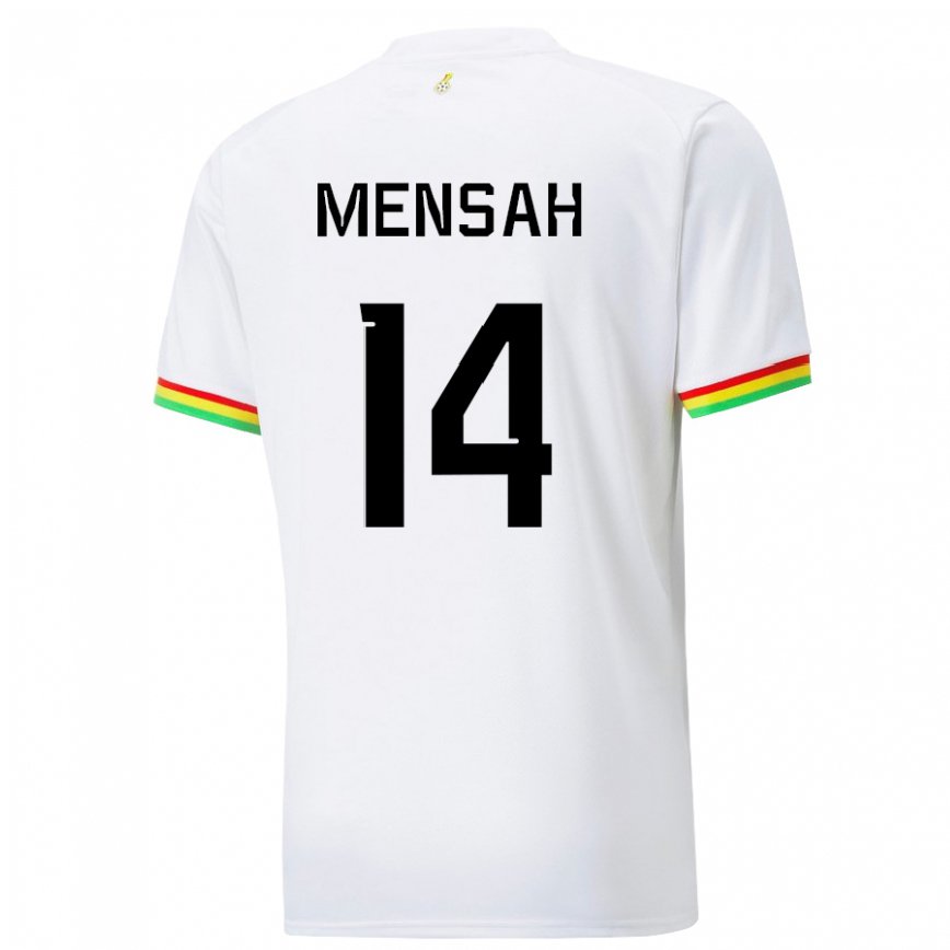 Hombre Camiseta Ghana Gideon Mensah #14 Blanco 1ª Equipación 22-24