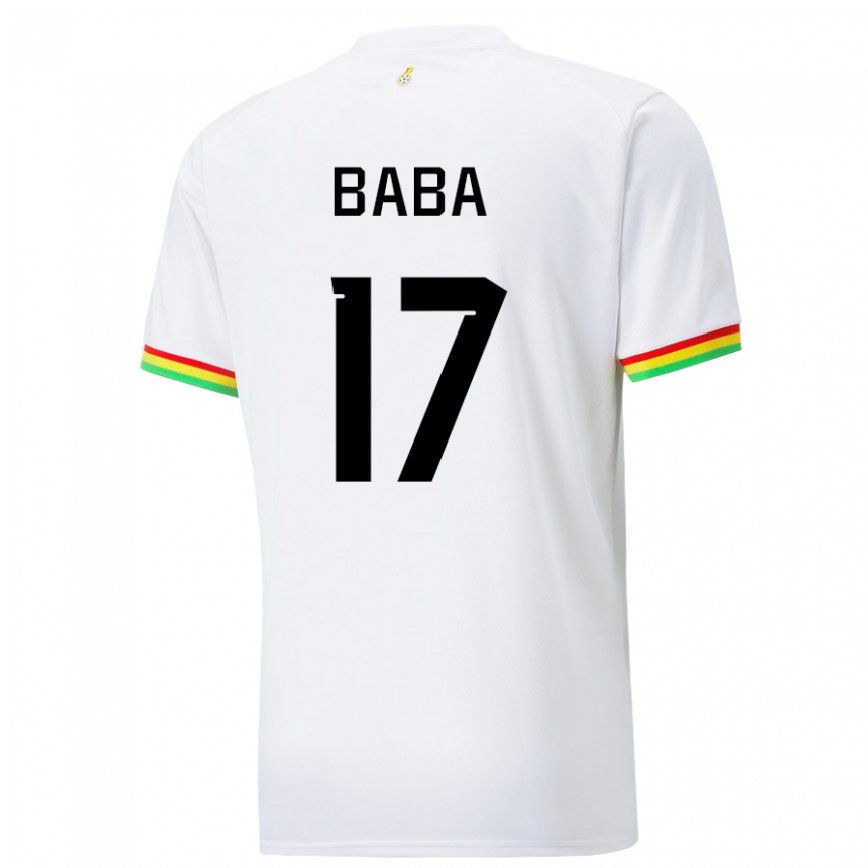 Hombre Camiseta Ghana Abdul-rahman Baba #17 Blanco 1ª Equipación 22-24