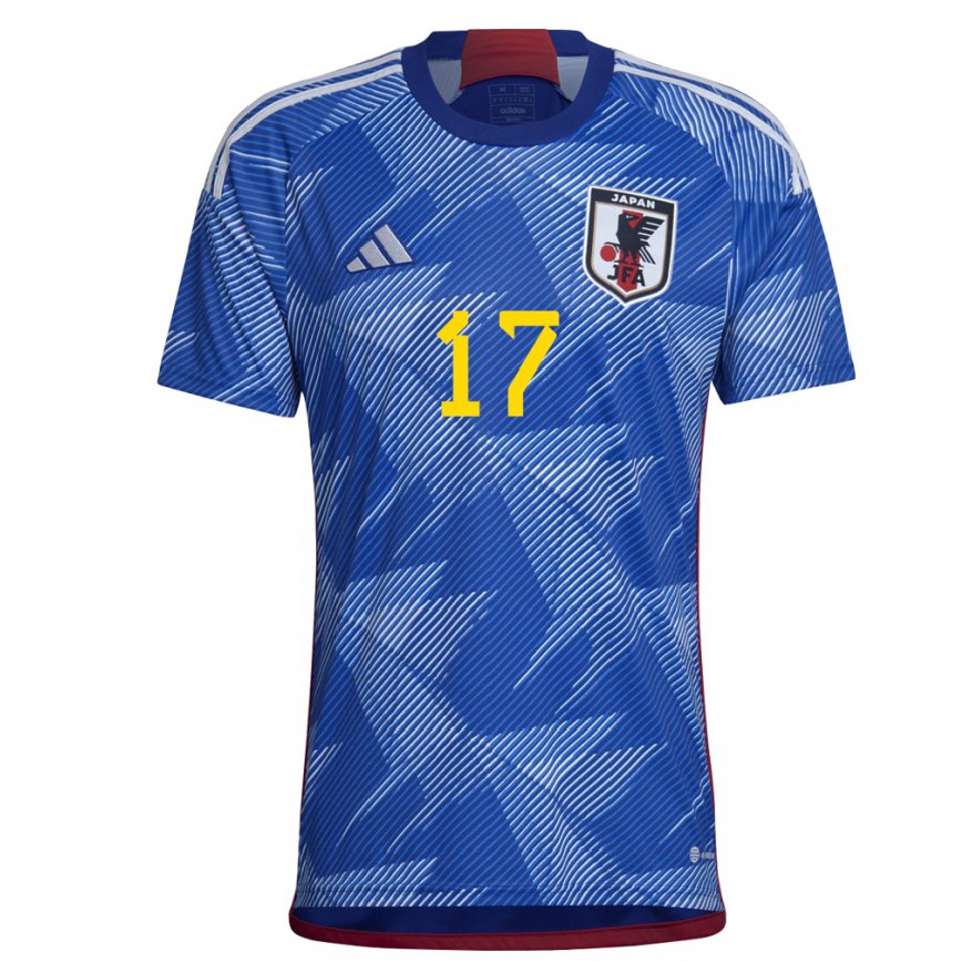 Hombre Camiseta Japón Ao Tanaka #17 Azul Real 1ª Equipación 22-24