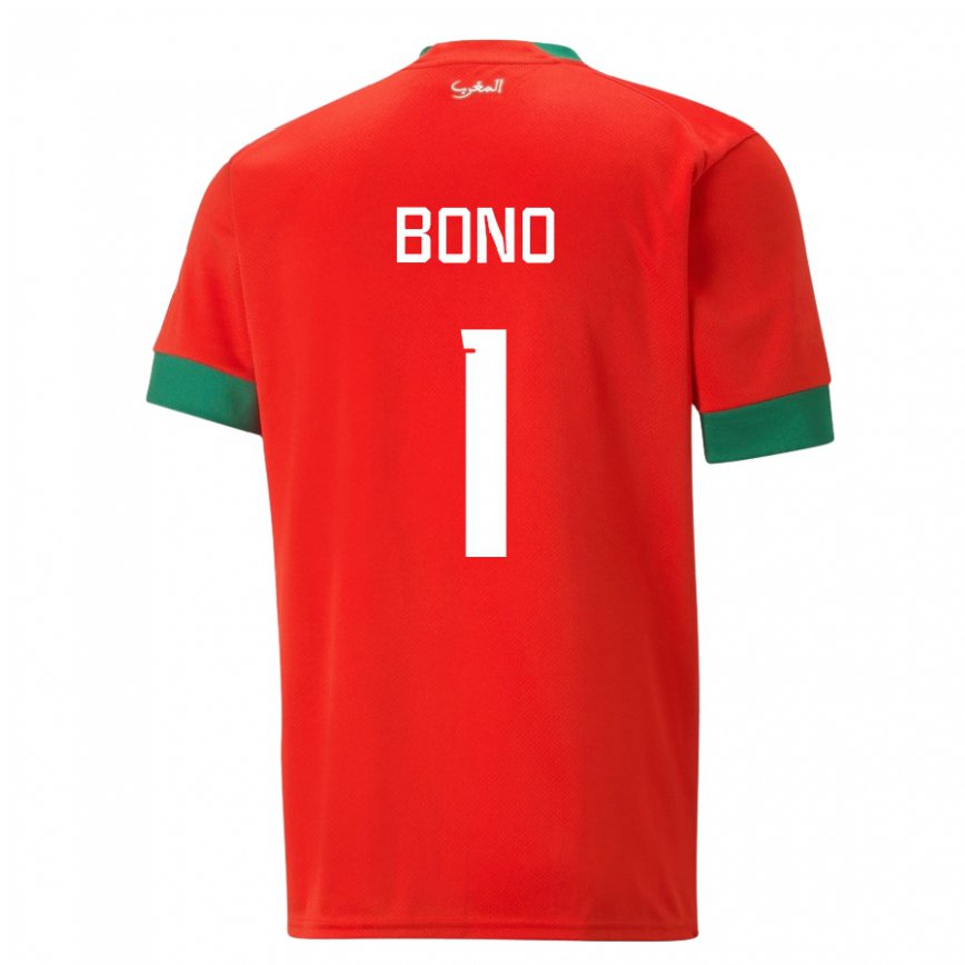 Hombre Camiseta Marruecos Bono #1 Rojo 1ª Equipación 22-24