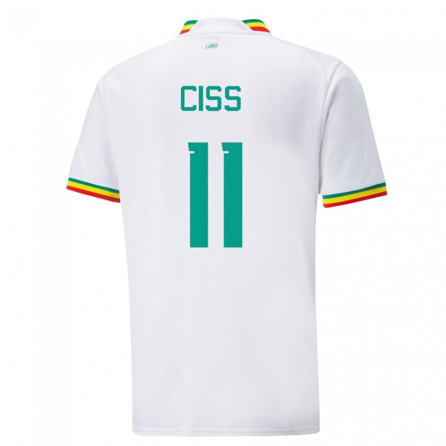 Hombre Camiseta Senegal Pathe Ciss #11 Blanco 1ª Equipación 22-24