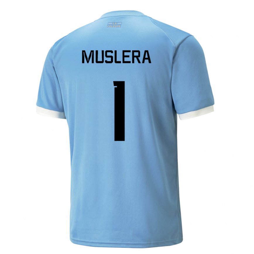 Hombre Camiseta Uruguay Fernando Muslera #1 Azul 1ª Equipación 22-24