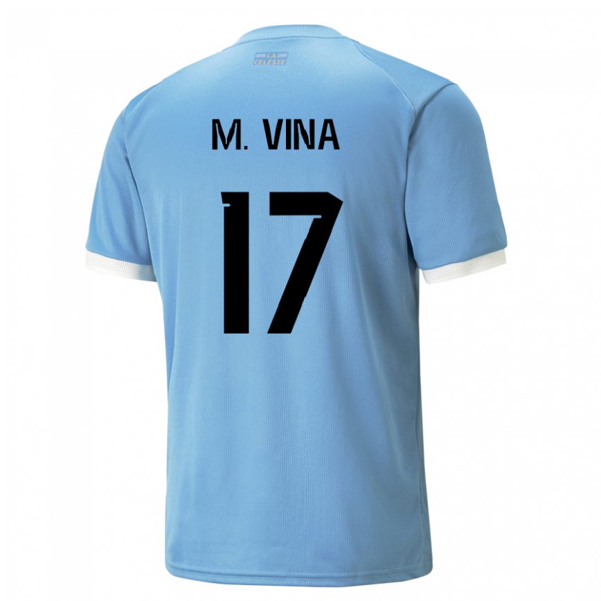 Hombre Camiseta Uruguay Matias Vina #17 Azul 1ª Equipación 22-24