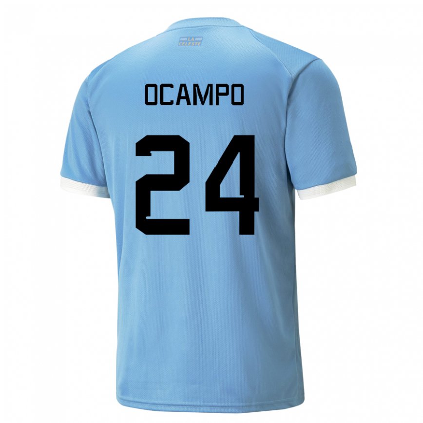 Hombre Camiseta Uruguay Brian Ocampo #24 Azul 1ª Equipación 22-24