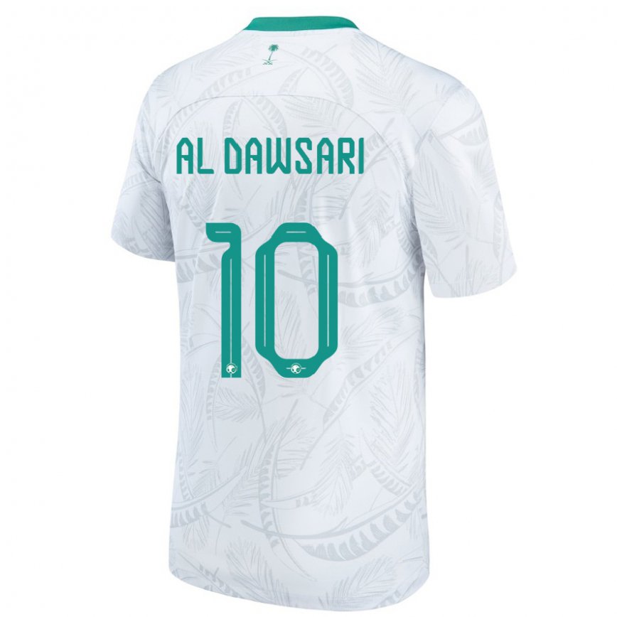 Hombre Camiseta Arabia Saudita Salem Al Dawsari #10 Blanco 1ª Equipación 22-24