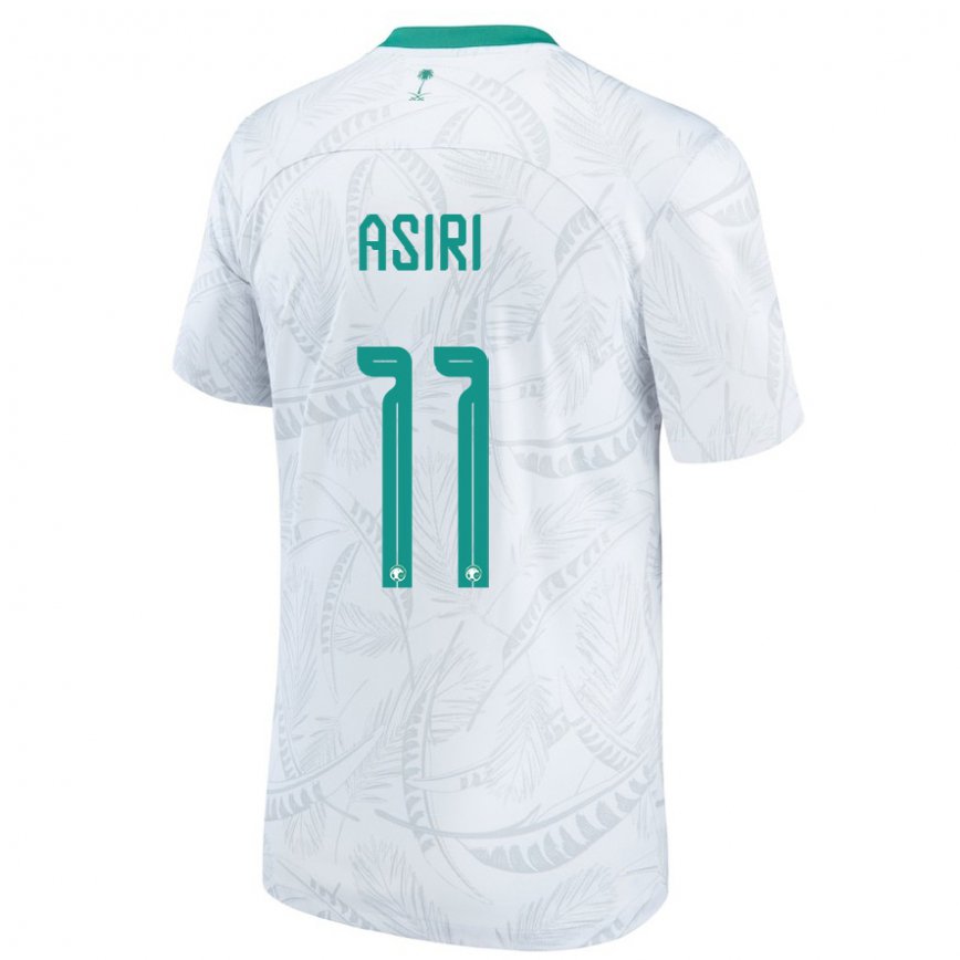 Hombre Camiseta Arabia Saudita Haitham Asiri #11 Blanco 1ª Equipación 22-24