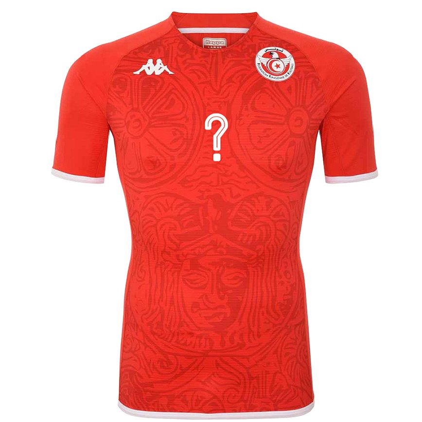 Hombre Camiseta Túnez Su Nombre #0 Rojo 1ª Equipación 22-24