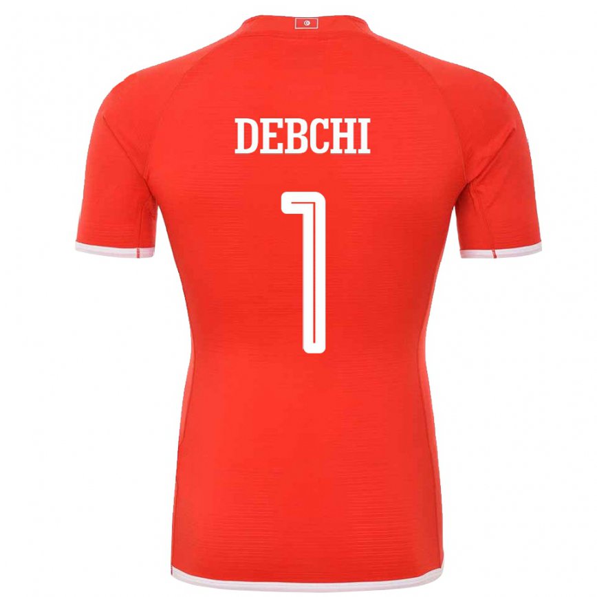 Hombre Camiseta Túnez Mohamed Sedki Debchi #1 Rojo 1ª Equipación 22-24