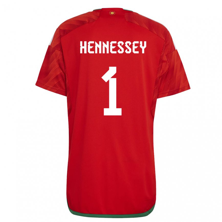 Hombre Camiseta Gales Wayne Hennessey #1 Rojo 1ª Equipación 22-24