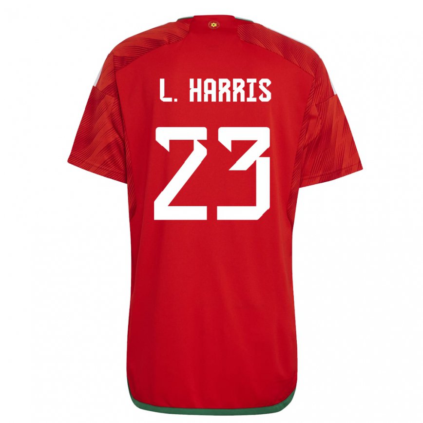 Hombre Camiseta Gales Luke Harris #23 Rojo 1ª Equipación 22-24