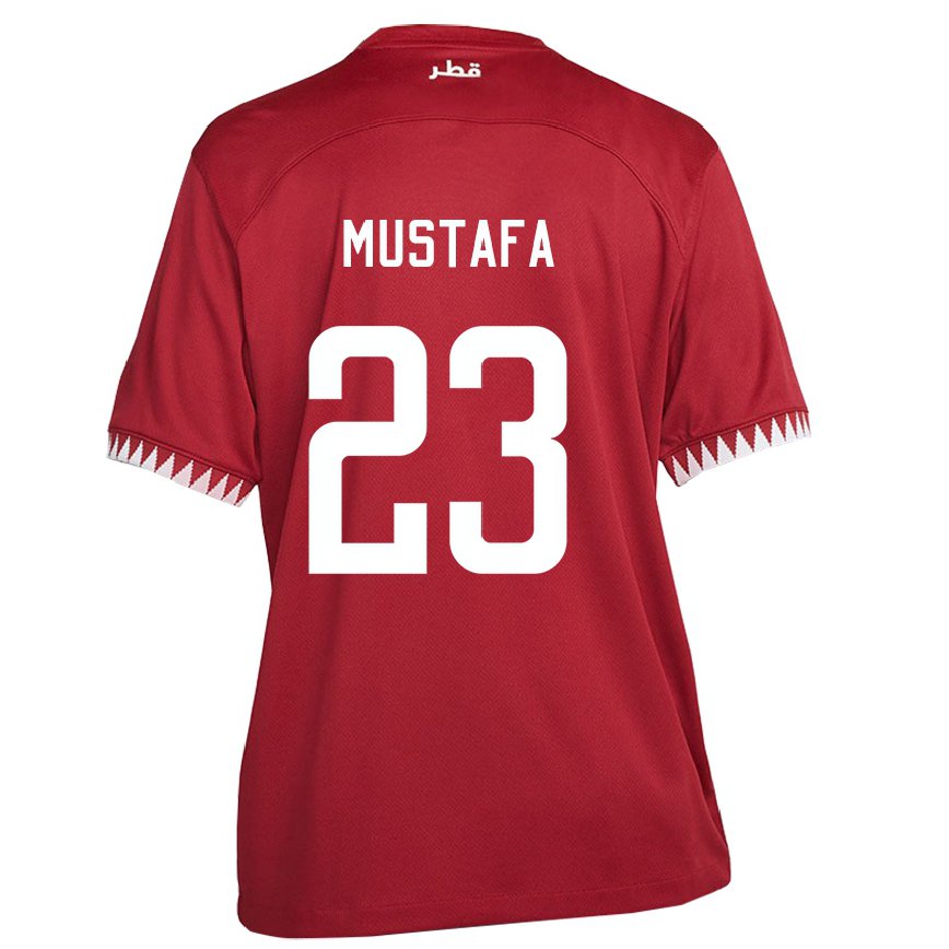 Hombre Camiseta Catar Mustafa Mashaal #23 Granate 1ª Equipación 22-24