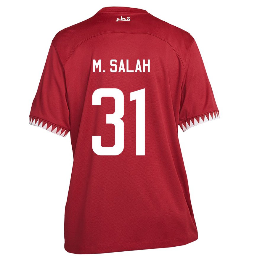 Hombre Camiseta Catar Salah Zakaria #31 Granate 1ª Equipación 22-24