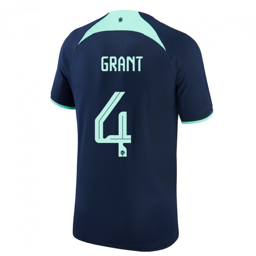 Hombre Camiseta Australia Rhyan Grant #4 Azul Oscuro 2ª Equipación 22-24