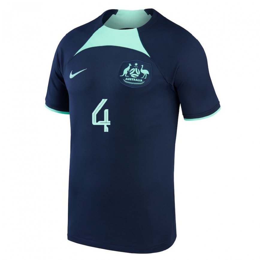 Hombre Camiseta Australia Rhyan Grant #4 Azul Oscuro 2ª Equipación 22-24