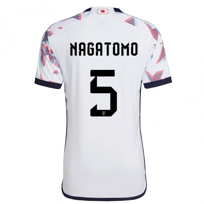 Hombre Camiseta Japón Yuto Nagatomo #5 Blanco 2ª Equipación 22-24