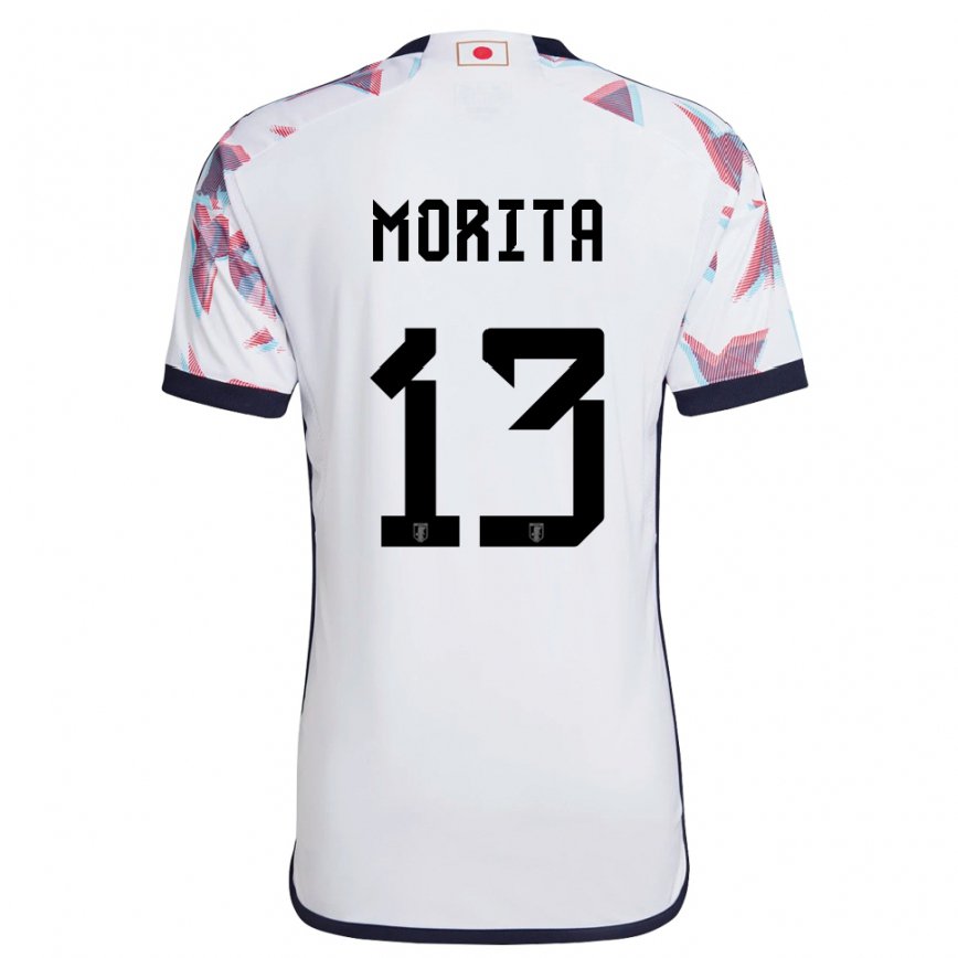 Hombre Camiseta Japón Hidemasa Morita #13 Blanco 2ª Equipación 22-24