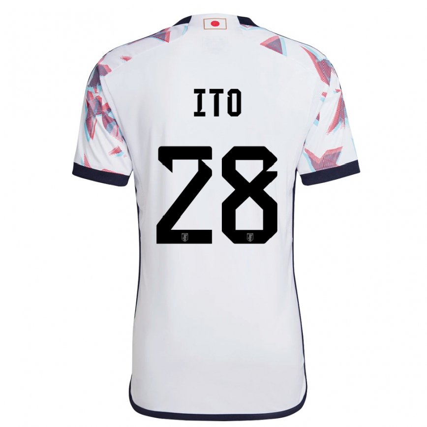 Hombre Camiseta Japón Hiroki Ito #28 Blanco 2ª Equipación 22-24