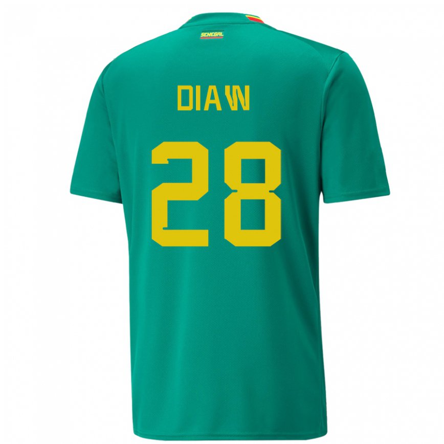 Hombre Camiseta Senegal Mory Diaw #28 Verde 2ª Equipación 22-24